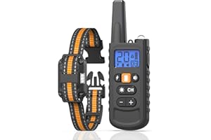 DOPARET Dog Shock Collar with Remote Control, 3300FT Rechargeable Electric Training Collar for Small Medium Large Dogs, Waterproof Shock Collar for Dogs with Beep Vibration Safe Shock and Security Lock