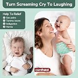 comfheat Baby Heating Pad Colic Belt Flaxseed Tummy Wrap Green view 2