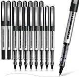 APOGO Rollerball Pens 16 Pack 0.5mm Black Gel Quick Drying Smooth Writing