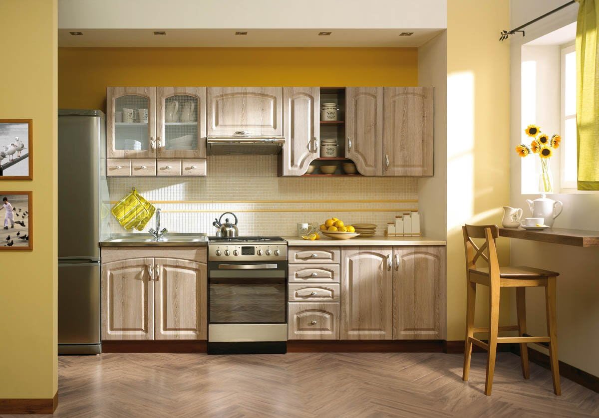 Komplett Küche 260cm Schränke, Küchenzeilen Retro Neu: Amazon.de: Küche