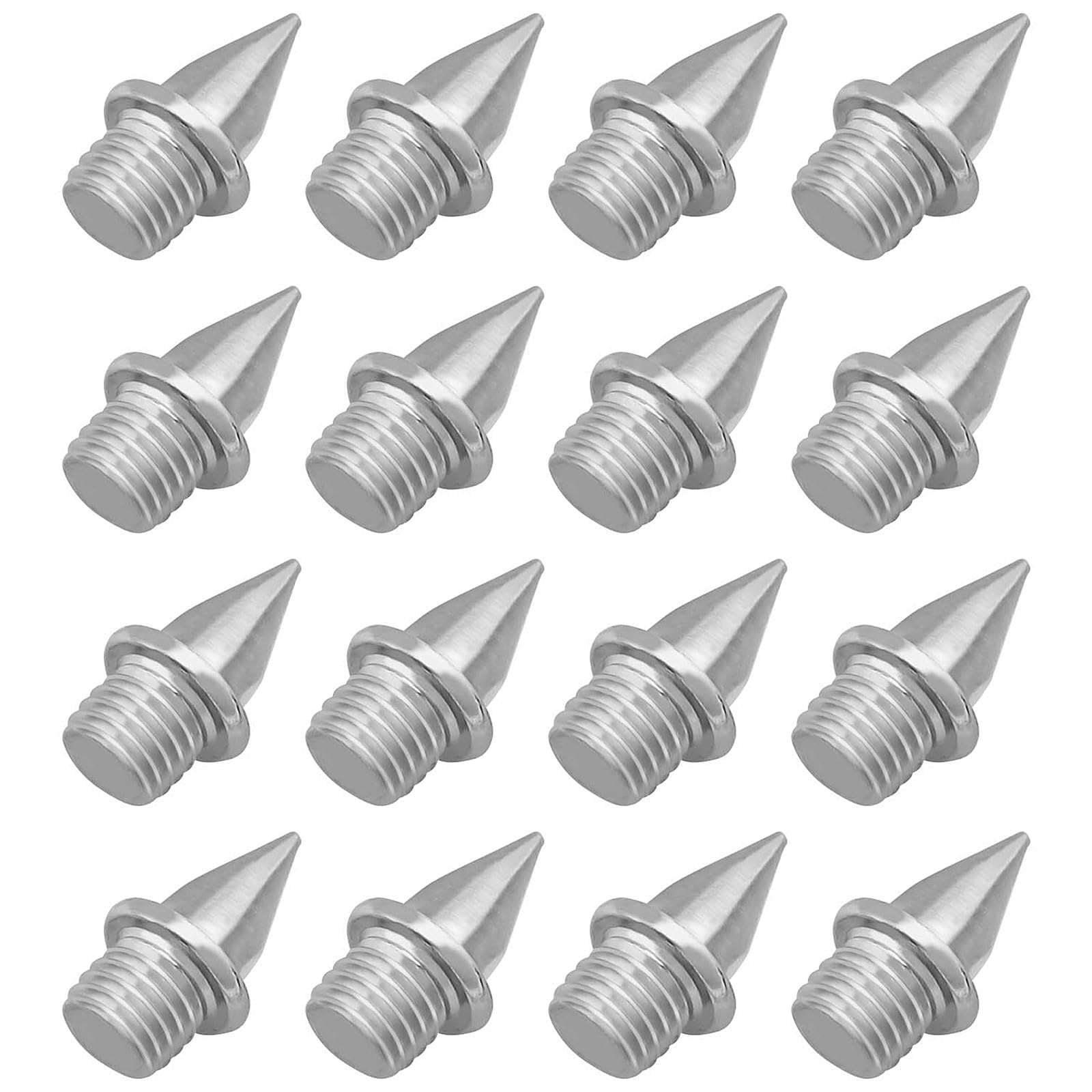 28 PCS Track Shoe Spikes Thread Diameter 5MM Spike Nails for Competition Training Cross Running Sprint on Asphalt Ash Ice Terrain Silver