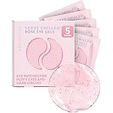 Patchology Serve Chilled Rosé Hydrating Under Eye Patches – Hyaluronic Acid & Antioxidant-Infused Eye Masks to Reduce Dark Ci