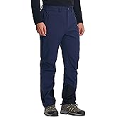 Pioneer Camp Men's Fleece Lined Hiking Pants Softshell Waterproof Winter Insulated Windproof Thermal for Snowboarding Skiing