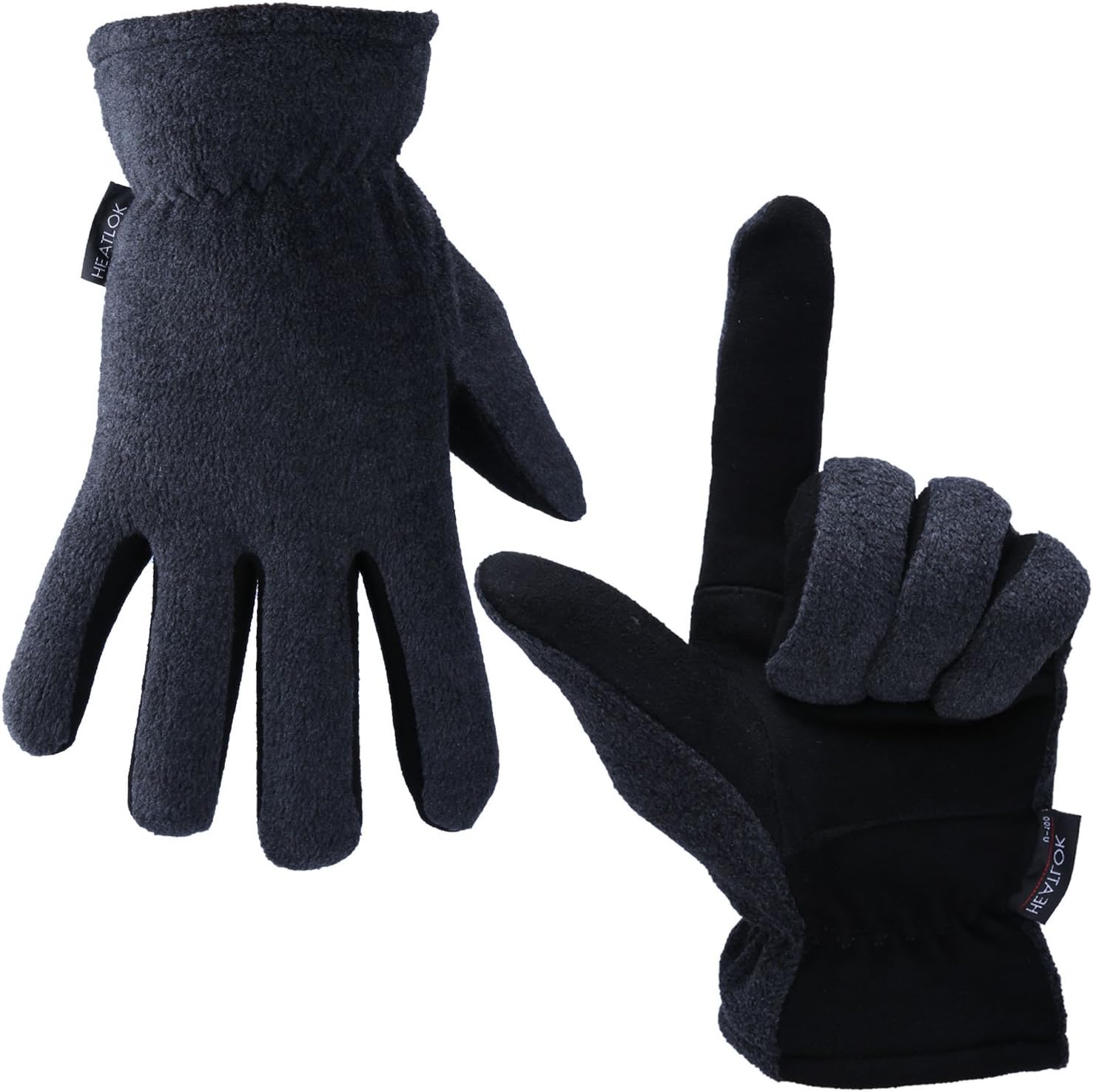 Deerskin Leather Thermal Gloves, Mens and Womens Winter Gloves for Cycling and Running
