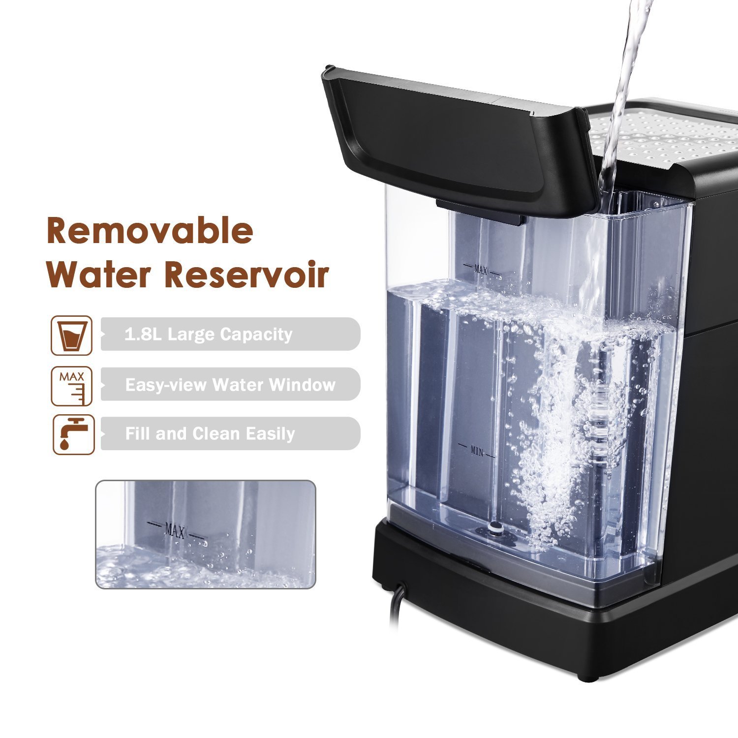 2 Tazas Función Cafetera Cappuccino y Latte 1.5 L Tanque de Agua Aicok