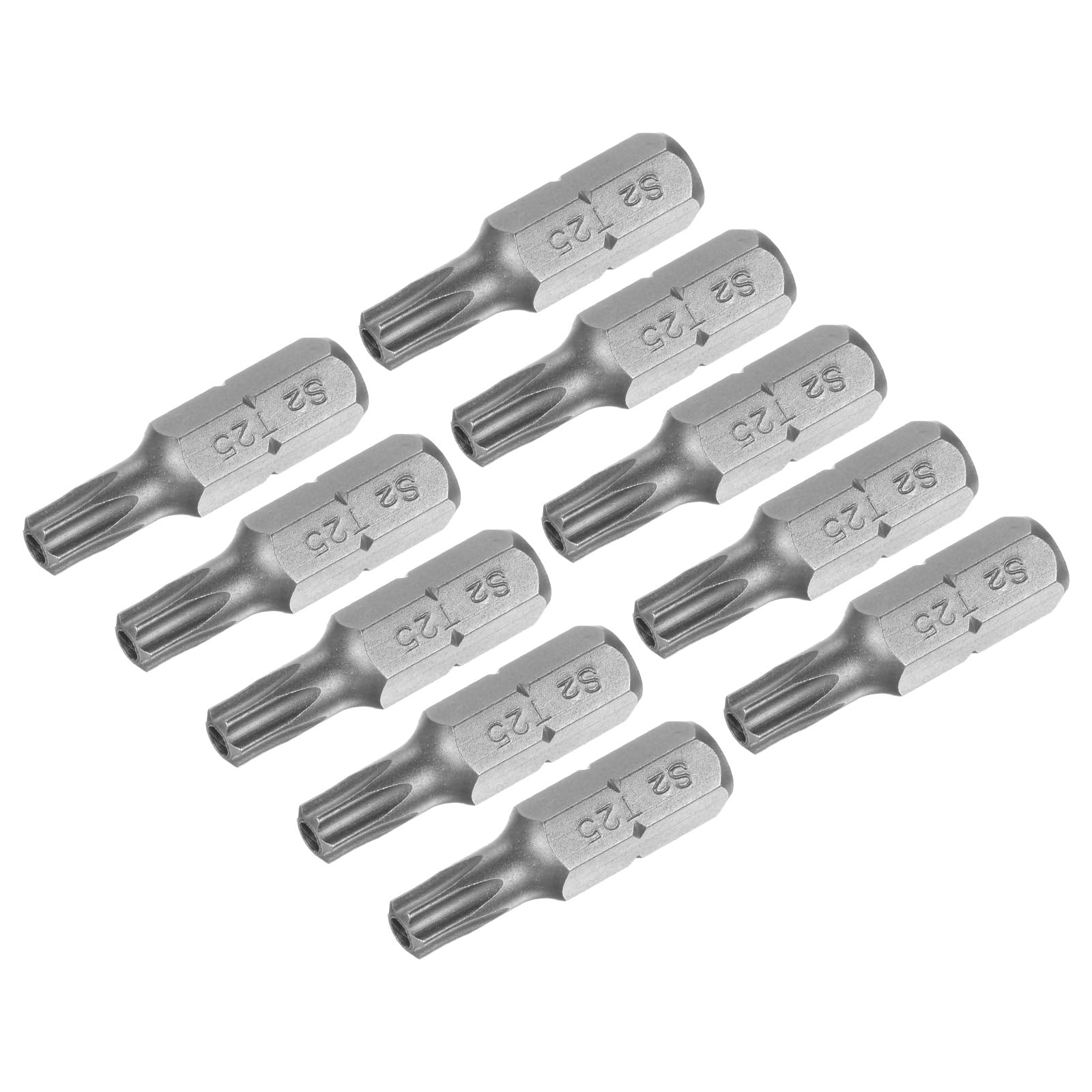 uxcell Torx Bits 1/4 Inch Hex Shank 25mm Length Magnetic Screwdriver T25 Screw Driver Bit S2 Alloy Steel 10pcs