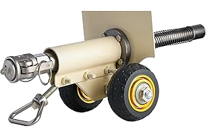 FAITIO Firecracker Cannon, Stainless Steel Mini Cannon Model Shoots Firecrackers, Military Collectible Ornaments, Robust 4 lbs Construction, Beige
