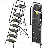KINGRACK 6 Step Ladder with Tool Platform, Folding