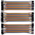 RGBZONE 120Pcs Multicolored Dupont Wire 40pin Male to Female, Male to Male, Female to Female Breadboard Jumper Wires Ribbon C
