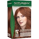 Naturigin Permanent Hair Color, 7.4 Copper Blonde, Ammonia Free, 100% Gray Coverage, Nourishing Natural Formula, For All Hair Types, Long-Lasting, Vegan & Cruelty-Free, (Packaging may vary)
