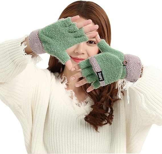 Amazon 手ぶくろ レディース ニット グローブ ミトン風 2way 冬用 スマホ対応 指なし手袋 フード付き 防寒保温 ニット手袋 女性 運転 自転車 通勤 通学 お出かけ 冷え対策 シンプル 可愛い 便利 人気 プレゼント 手袋 通販