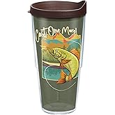 Tervis Fishing Cast One More Made in USA Double Walled Insulated Tumbler Travel Cup Keeps Drinks Cold & Hot, 24oz, Classic