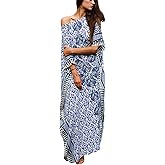 Eddoyee Loose Beach Kaftan Dresses for Women Caftan Swimsuit Cover Up
