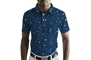 YATTA GOLF - Mens Golf Shirt Moisture Wicking Quick-Dry Short Sleeve - Standout Performance Casual Polo Shirts for Men