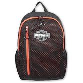 Harley-Davidson Rumble Bar &amp; Shield Logo Backpack, Polyester w/Mesh - Black