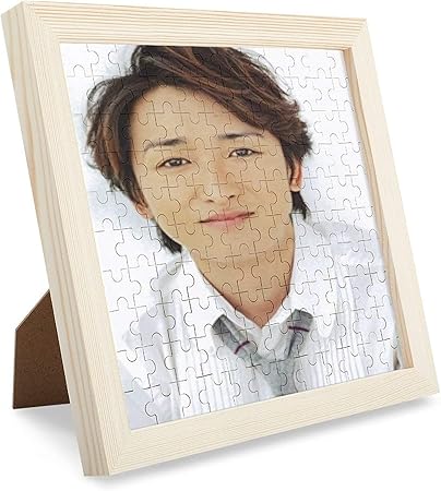 Amazon Arashi 嵐 大野智 ピース ジグソーパズル 魅惑のパリ スーパースモールピース 木製パズル ジグソーパズル アニメ 漫画 大人用 子供用 減圧 知育玩具 フォトフレーム付属 1pcs ウッドカラーのフォトフレーム 1 Pcs 木製パズル おもちゃ
