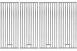 LOCVCDA 19 1/4" Stainless Steel Cooking Grid Grates Replacement Parts for 16517 Bull BBQ Angus, Brahma, Lonstar Select, Outlaw Steer Premium, Lonestar Select,19.25"x7.5",4Pack