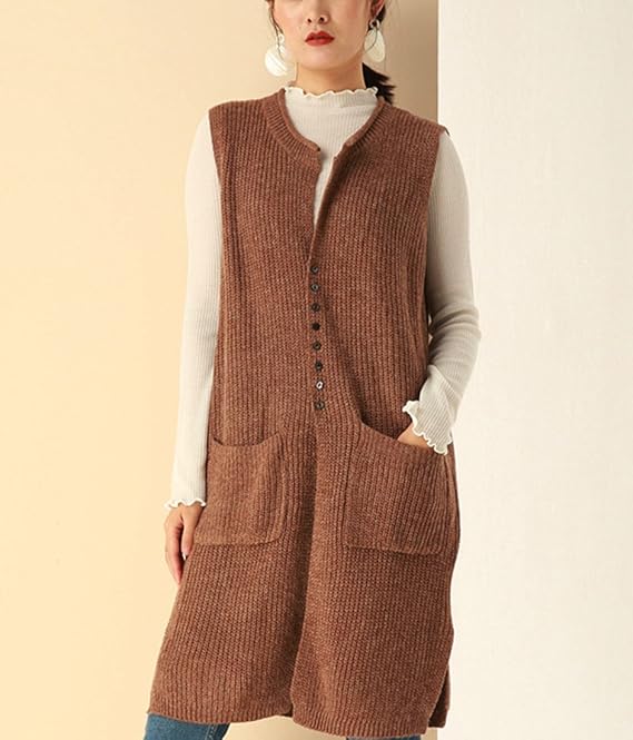 sleeveless knit cardigan