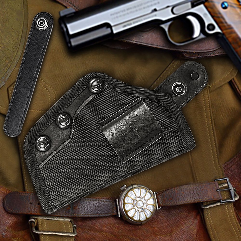 LATIT OWB Holster, Concealed Carry, Removable Thumb Strap, Right Handed Use Only, Outside The Waistband Belt Holster