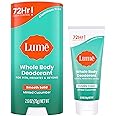 Lume Whole Body Deodorant - Invisible Cream Tube Mini and Solid Stick - 72 Hour Odor Control - Aluminum Free, Baking Soda Free, Skin Safe - 0.5 Oz Mini Tube + 2.6 Oz Solid Stick (Minted Cucumber)