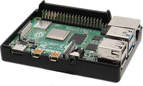 Geekworm Raspberry Pi 4 Aluminum Case, Raspberry Pi 4 Model B Heavy Duty Aluminum Passive Cooling Heat Dissaption Metal Case for Raspberry Pi 4B Only