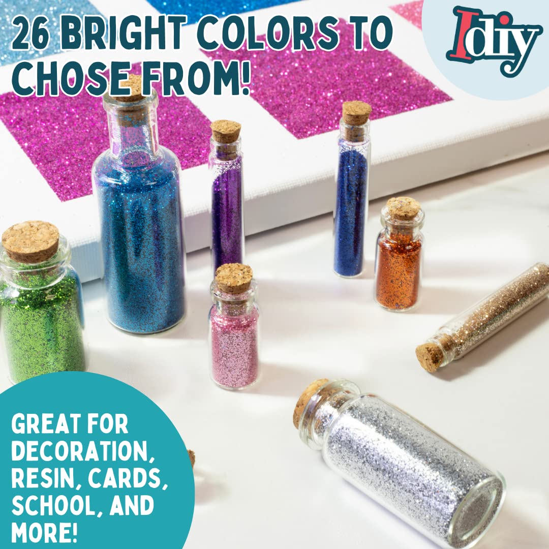 iDIY Ultra Fine Glitter Snowfall White (100g, 3.5 oz)- Extra Fine Glitter with Easy-Pour Spout Bag & Funnel for Resin, Slime, Tumblers, Ornaments, Holiday Arts & Crafts, DIY Decorations, Gifts & Cards