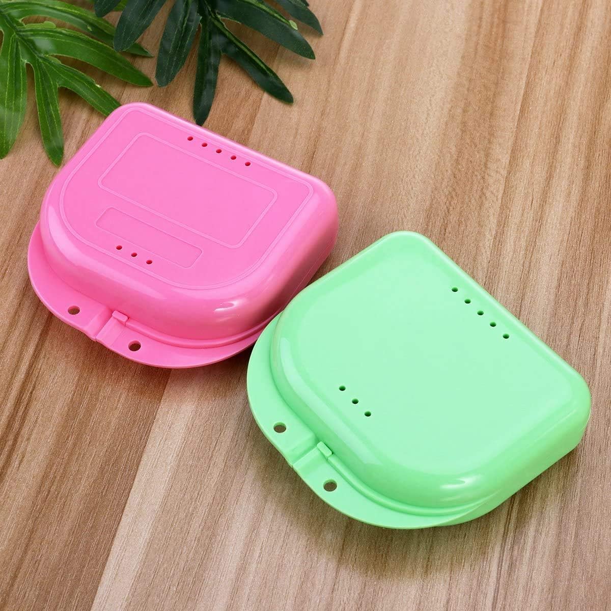 5pcs Retainer Case Mouth Guard Case Orthodontic Dental Retainer Box Denture Storage Container with Vent Holes - Image 4