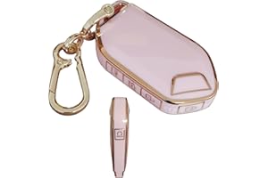 AIOEUOIA TPU for Kia Key Cover with Keychain Keyless Entry Remote Control Key Fit for Kia Telluride 2023/2024 Smart Key Fob Shell (Pink)