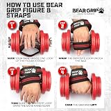 BEAR GRIP Premium Figure 8 Lifting Straps (Pair) Black view 5