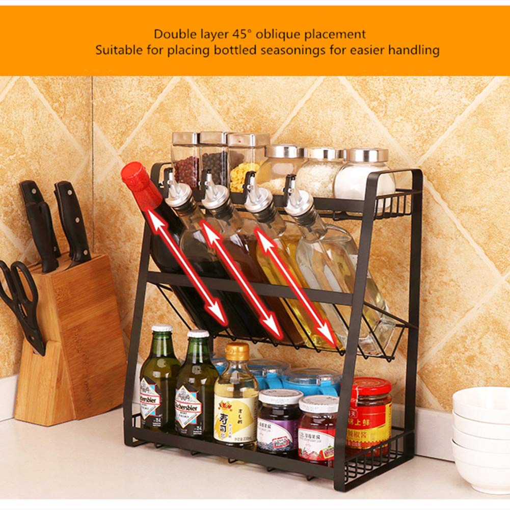 Küchen-Gewürzregal Freistehendes Küchenregal Aus Metall Für Gewürzdosen