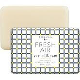 Beekman 1802 Goat Milk Body Soap Bar - Fresh Air - Nourishes, Moisturizes & Hydrates - 100% Vegetable Soap with Lactic Acid - Good for Sensitive Skin - Cruelty Free - 9 oz