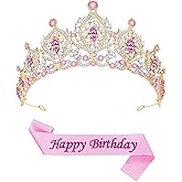 Tiara Crown for Women，Sparkling Crystal Headband，for Birthday Party,Bridal Wedding, Princess Costume Hair Accessories