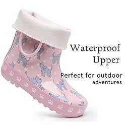 LANCDON Toddler Rain Boots for Boys and Girls
