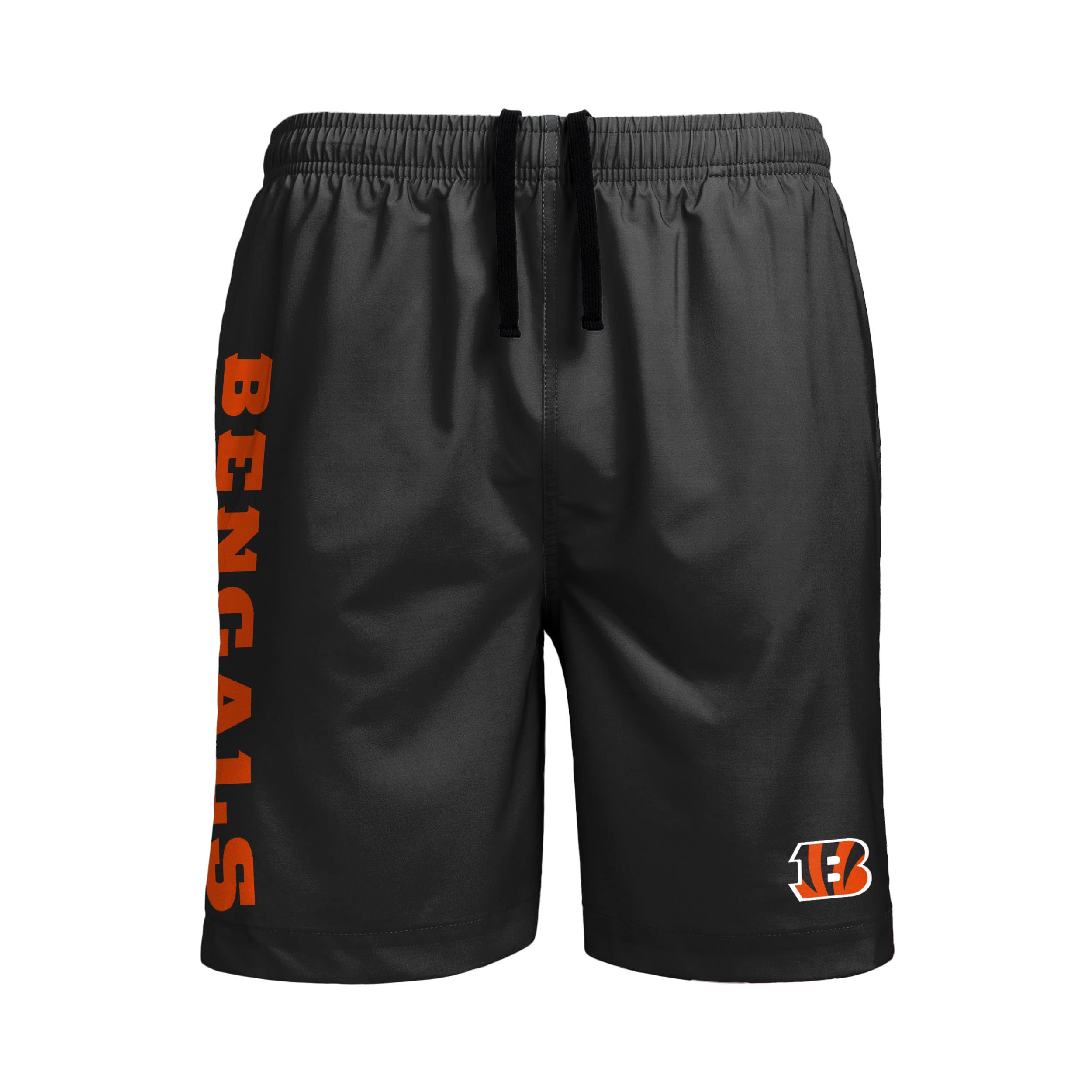 FOCO Cincinnati Bengals NFL Mens Solid Wordmark Traditional Swimming Trunks Image