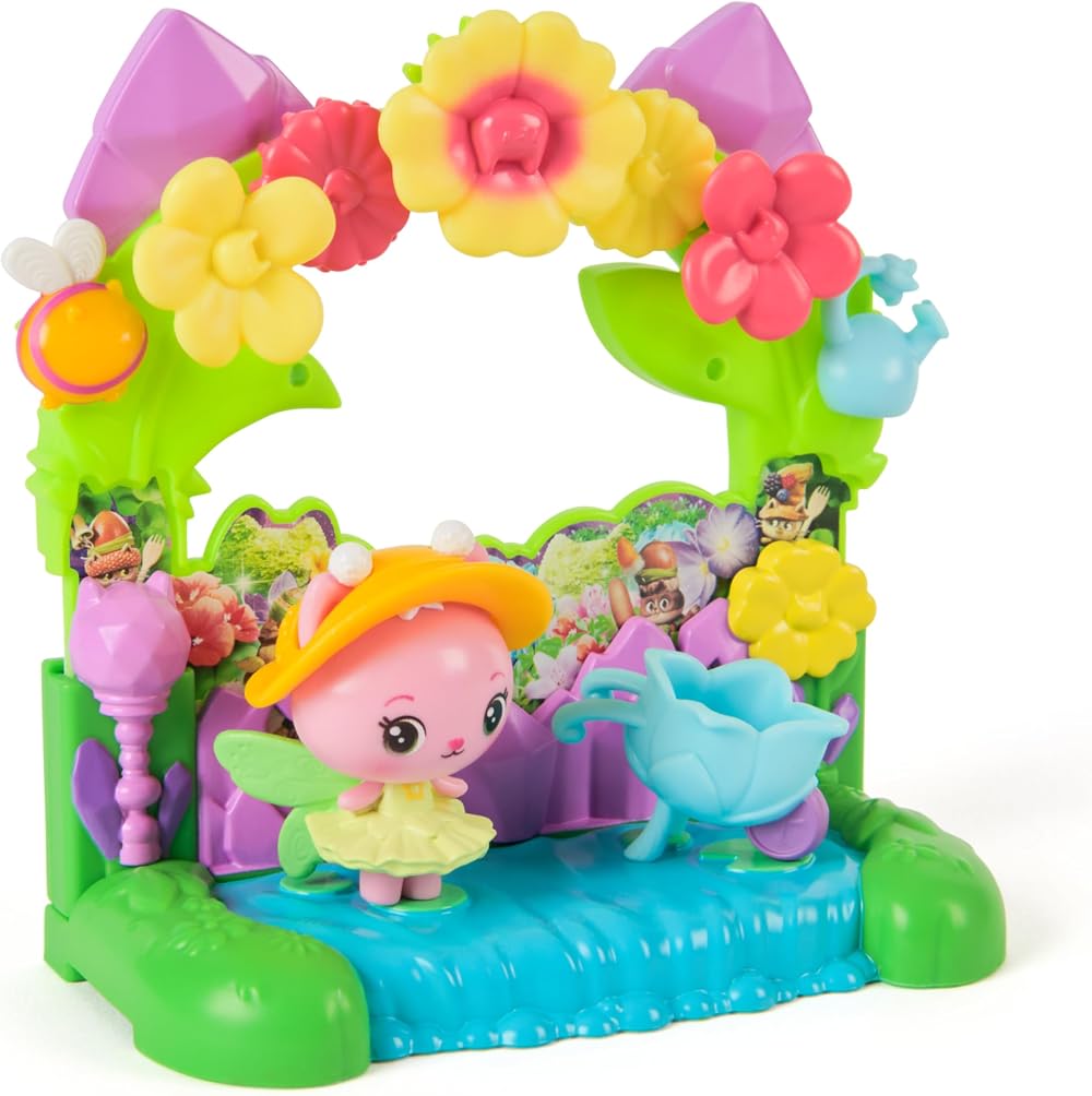 DreamWorks Gabby’s Dollhouse Queen Kitty Fairy Garden Balcony Playset