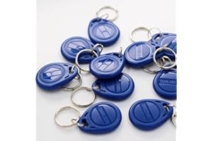 XCRFID EM4100 TK4100 Chip Proximity ID Keychains Token Key Fobs for Hotel Door Access Control System ID Transponder(10pcs)