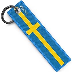 KEYTAILS Keychains, Premium Quality Sweden Flag Key