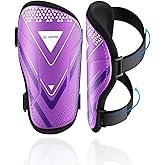 Shin Guards Soccer Kids Youth, CE Certified Airsfish Shin Guard Protection Gear for 2-18 Years Old Boys Girls Teenagers High Impact Resistant Breathable Comfortable 1 Pair 4 Sizes
