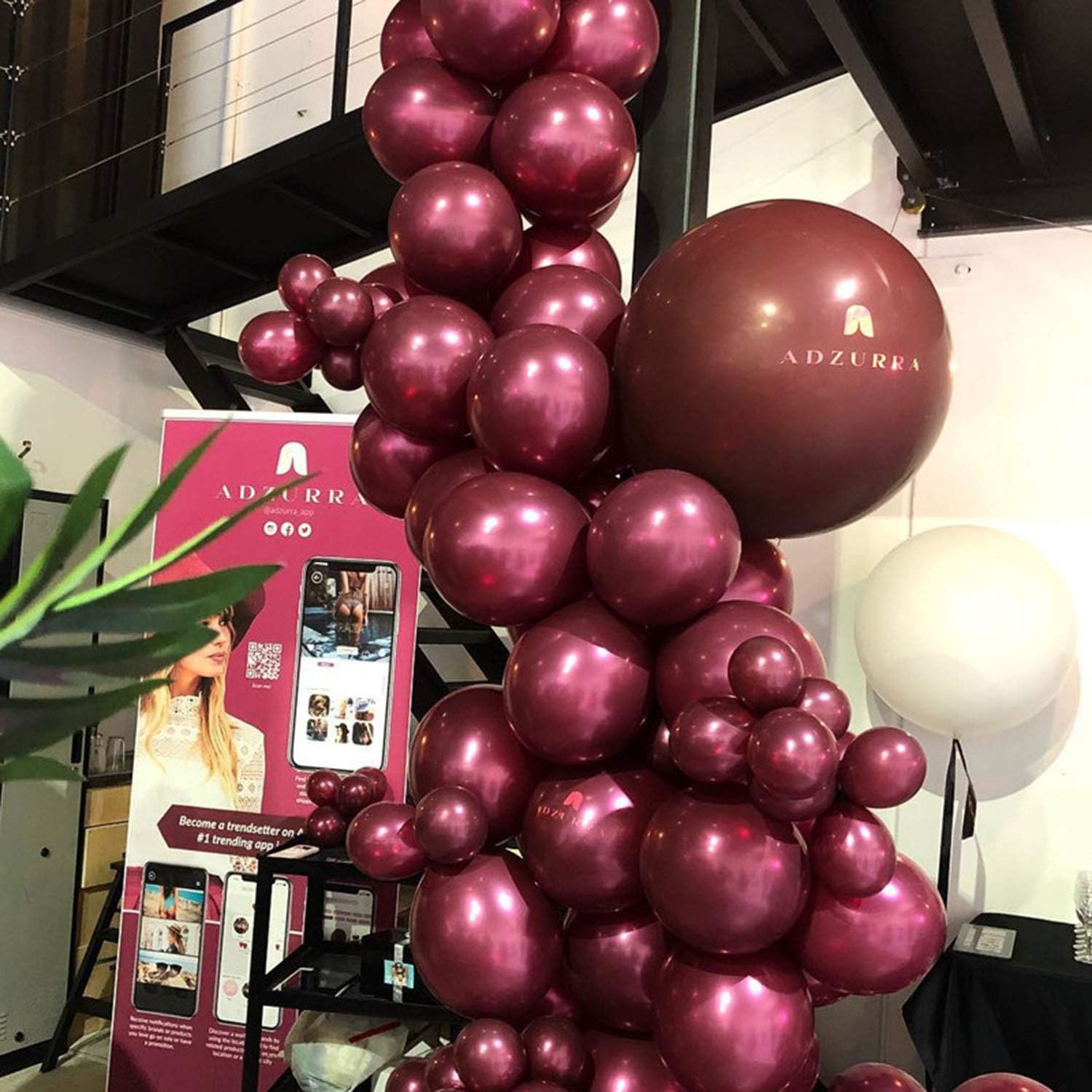 100pcs Party Balloons, 12 Inch Premium Balloons, Burgundy Thickened Latex Balloon Set, Perfect Decoration for Party, Birthday, Ceremony, Christmas, Wedding