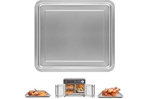 GWYXC Air Fryer Accessories for Emeril Lagasse 26 QT Extra Large Air Fryer, 12.5''×11.3'' Stainless Steel Tray Grill Pan Grill Plate Crisper Plate Replacement Parts Rack