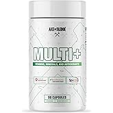 Axe & Sledge Multi Plus Multivitamin | 24 Bioavailable Vitamins & Minerals, Ashwagandha | Multivitamin for Women and Men for Daily Nutritional Support | 90 Capsules, 30 Servings