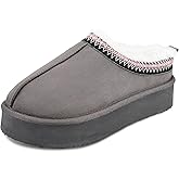 Jessica Simpson womens Microsuede Cozy Clog Platform Slipper - Indoor/Outdoor Sole, Memory Foam
