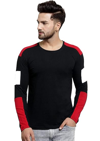 plain black slim fit t shirt