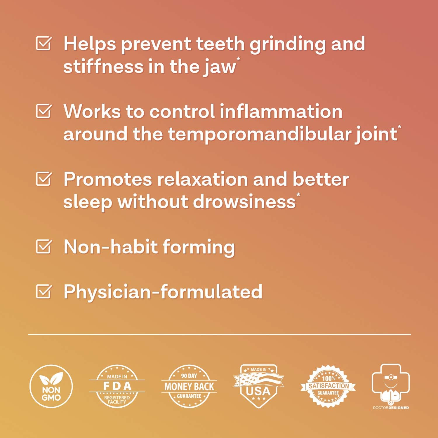 MD.LIFE Lock Jaw - 60 Vegan Capsules - Ongoing TMJ Relief Treatment to Help Naturally Provide TMJ Pain Relief Formula - Great for Jaw Pain and Jaw Relief…: Health & Personal Care