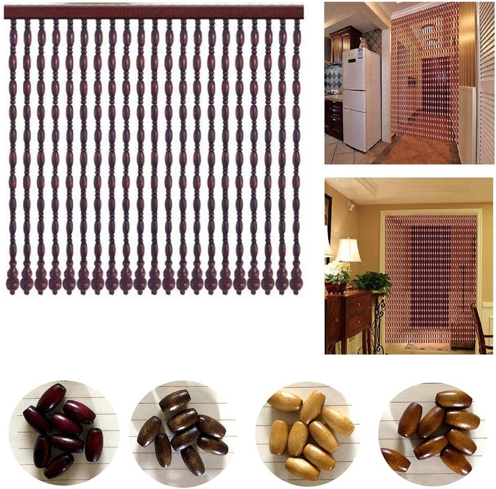 CDDQ Wood Beaded Curtains Beaded Curtain Wooden Beads Room Divider