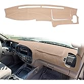 puxhig Dashboard Cover Dash Cover Mat Pad Carpet Custom Fit for 2000-2006 Toyota Tundra/ 2001-2007 Toyota Sequoia (Beige)
