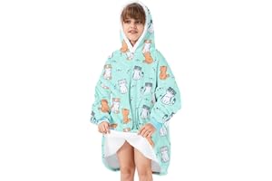 Zando Blanket Hoodie Wearable Blanket Kids and Adult Gift Comfy Blanket Hoodie Oversized Sweatshirt Sherpa Fleece