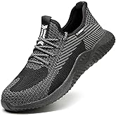 Drecage Steel Toe Safety Shoes for Women Men Work Shoes Industrial & Construction Sneakers Puncture Proof Lightweight Working Shoes