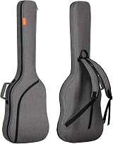 CAHAYA Electric Bass Case Gig Bag Backpack 8mm Padding Grey CY0202-1