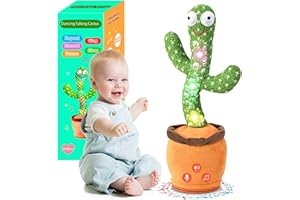 SANJOIN Talking Cactus Toys for Baby,Dancing Singing Cactus Mimicking Toy Gifts for Infant Kids Boys Girls Easter Basket Stuf